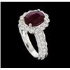 Image 4 : 2.49 ctw Ruby and Diamond Ring - 14KT White Gold