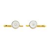 Image 1 : Mother of Pearl Cuff Links - 14KT Yellow Gold