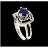 Image 6 : 1.81 ctw Sapphire and Diamond Ring - 14KT White Gold
