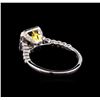 Image 3 : 0.77 ctw Fancy Yellow Diamond Ring - 14KT White and Yellow Gold