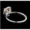 Image 3 : 1.18 ctw Morganite and Diamond Ring - 14KT White Gold