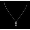 Image 2 : 18KT White Gold 0.30 ctw Diamond Pendant With Chain