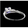 Image 3 : 0.99 ctw Tanzanite Ring - 10KT White Gold