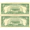 Image 2 : 1963 $5 VG/XF Red Seal Note Lot of 2