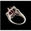 Image 3 : 14KT White Gold 6.87 ctw Ruby and Diamond Ring