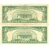 Image 2 : 1963 $5 VG/XF Red Seal Note Lot of 2