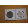 Image 1 : 1938; 1939 Cdn. Fifty Cent Coins