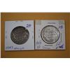 Image 1 : 1946; 1947 Cdn. Fifty Cent Coins