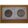 Image 1 : 1947; 1948 Cdn. Fifty Cent Coins
