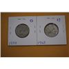 Image 1 : 1937; 1965 Cdn. Twenty-five Cent Coins