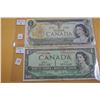 Image 1 : 1954; 1973 Cdn. One Dollar Replacement Bills