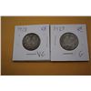 Image 1 : 1927; 1928 Cdn. Twenty-five Cent Coins