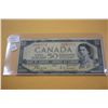 Image 1 : 1954 Cdn. Fifty Dollar Bill - Devil's Face - Circulated & Folded