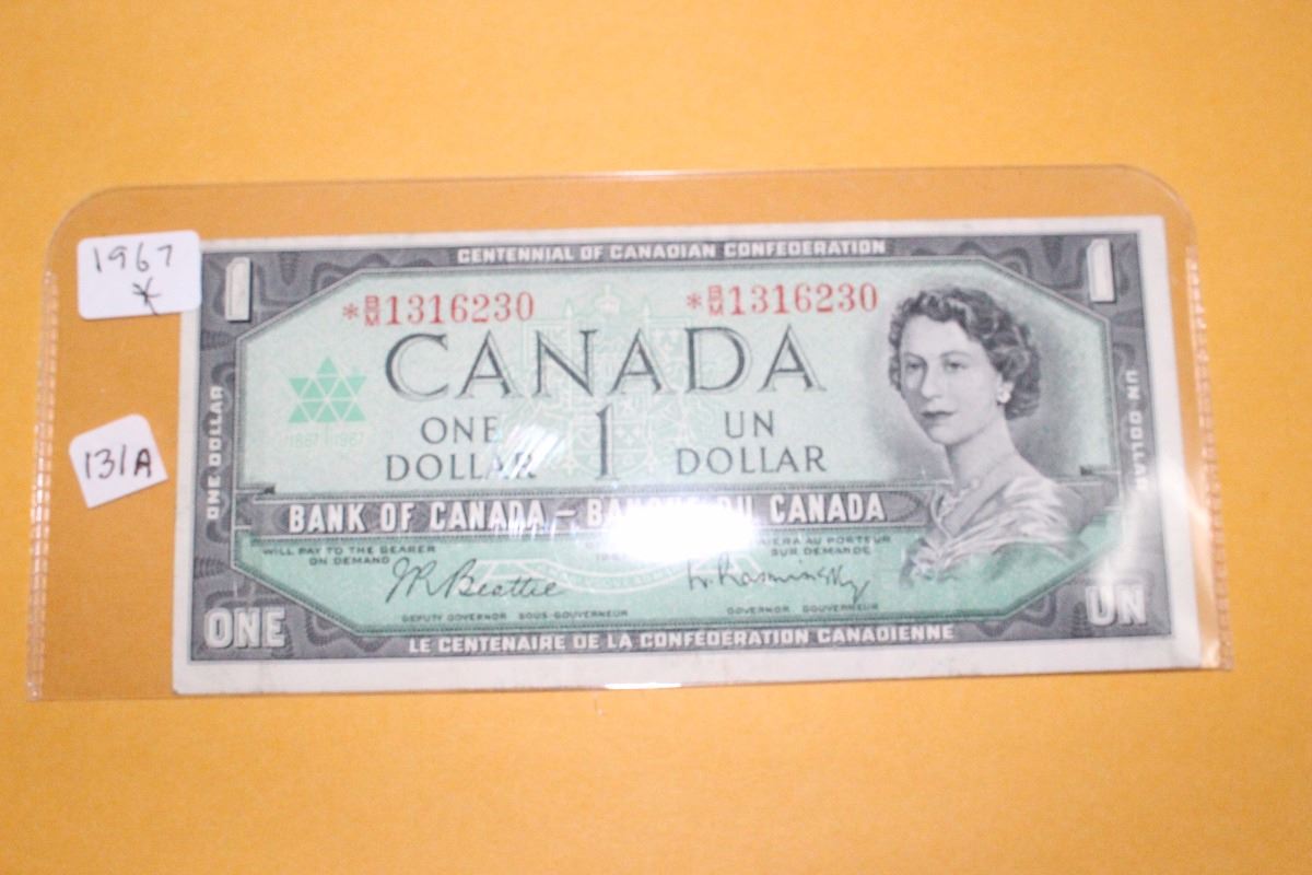 1967 One Dollar Bill uncirculated-1967-silver-canada-1-dollar-foreign-coin-s-h
