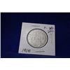 Image 2 : 1908 Nfld. Fifty Cent Coin - .925 Silver - F to VF