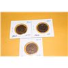 Image 1 : 1904; 1909; 1910 Cdn. Large One Cent Coins