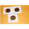 Image 1 : 1919; 1919; 1919 Cdn. Large One Cent Coins