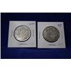 Image 2 : 1938; 1939 Cdn. Fifty Cent Coins - .800 Silver - VG & XF40