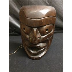 SIGNED HAND CARVED NATIVE ART MASK