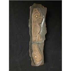 SIGNED HAND CARVED NATIVE ART PIECE BY MICHEL 1983