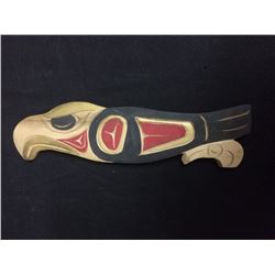 SIGNED HAND CARVED NATIVE ART BY STEVE CHARLIE "GOLDEN EAGLE"