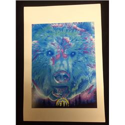 SIGNED NATIVE ART PRINT BY HUBERT BILLY