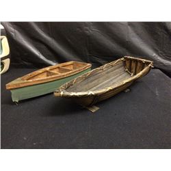 HAND CARVED NATIVE ART CANOES