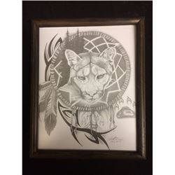 2015 SIGNED & FRAMED NATIVE ART PRINT BY HUBERT BILLY