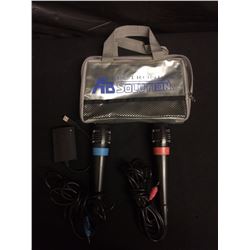 SINGSTAR WIRED MICROPHONES FOR PS2 W/ ACCESSORIES