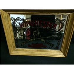 COLLECTIBLE FRAMED WINCHESTER WALL MIRROR