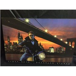 COLLECTIBLE JAMES DEAN BROOKLYN NIGHTS PRINT ON WOOD W/ LIGHTS