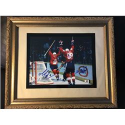 DOUBLE AUTOGRAPHED MARIO LEMIEUX & WAYNE GRETZKY TEAM CANADA FRAMED PHOTO
