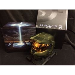 HALO 3 LEGENDARY EDITION FULLY SCULPTED SPARTAN HELMET W/ BONUS DISC