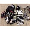 Image 1 : HOCKEY SKATES & GAME GEAR LOT