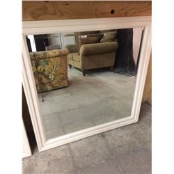 LARGE WOOD FRAMED WALL MIRROR