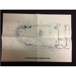 STAR WARS 2 SANDCRAWLER TREAD DETAIL BLUEPRINTS COPYRIGHT 1977