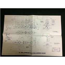 STAR WARS 10 MILLENIUM FALCON LANDING GEAR BLUEPRINTS COPYRIGHT 1977