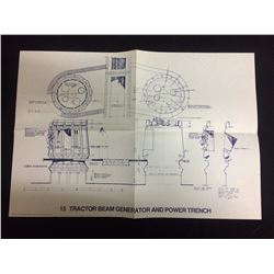 STAR WARS 15 TRACTOR BEAM GENERATOR & POWER TRENCH BLUEPRINTS COPYRIGHT 1977