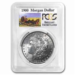 1900 RARE Stage Coach Series Silver Dollar BU PCGS Graded in slab