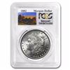 Image 1 : 1882 RARE Stage Coach Series Silver Dollar BU PCGS Graded in slab