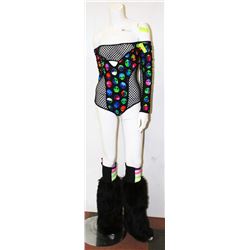 ALIEN BODY SUIT W/ FUZZY LEG WARMERS SIZE M/L