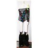 Image 1 : ALIEN BODY SUIT W/ FUZZY LEG WARMERS SIZE M/L