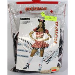3 PIECE MISS MOUSE COSTUME - SIZE MED/LRG