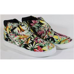 BLACK MULTI FABRIC SNEAKER HIGHTOP - SIZE 6