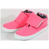 Image 1 : NEON PINK FABRIC HIGHTOP SNEAKERS - SIZE 7