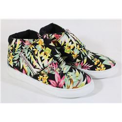 BLACK MULTI FABRIC SNEAKER HIGHTOP - SIZE 8