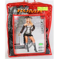 4 PCE DEADLY PIRATE CAPTAIN COSTUME - SIZE MED
