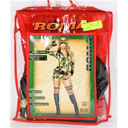 3 PIECE SEXY SOLDIER COSTUME - SIZE MED/LRG