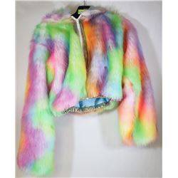 RAINBOW BOLERO FUZZY JACKET - SMALL/MEDIUM