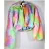Image 1 : RAINBOW BOLERO FUZZY JACKET - SMALL/MEDIUM